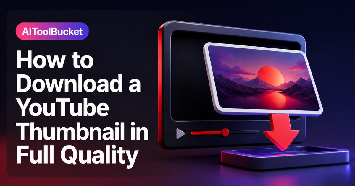 How to Download a YouTube Thumbnail in Full Quality — Retrieve the public thumbnail for reference, analysis, or permitted reuse without taking screenshots.