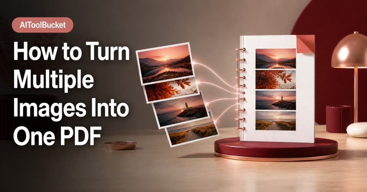 How to Turn Multiple Images Into One PDF — Combine scans, receipts, photos, or portfolio pages into a correctly ordered, readable PDF.