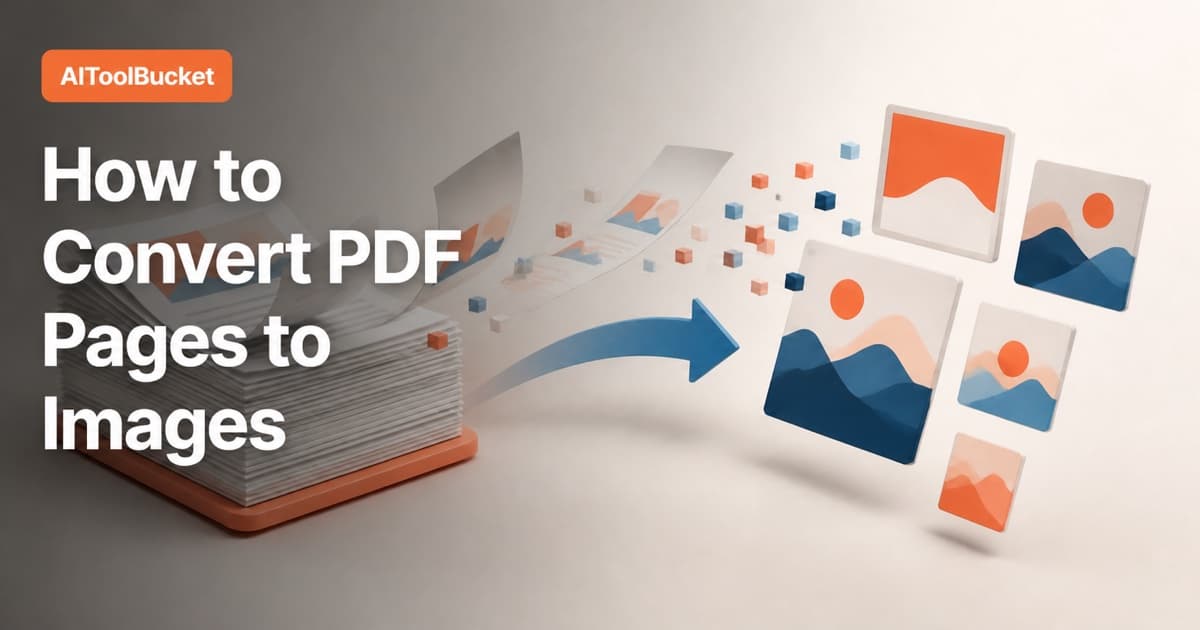 How to Convert PDF Pages to Images — Export PDF pages as shareable image files with the right format and resolution.