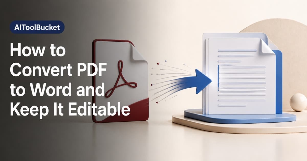 How to Convert PDF to Word and Keep It Editable — Turn a PDF into an editable document while preserving the structure that matters.