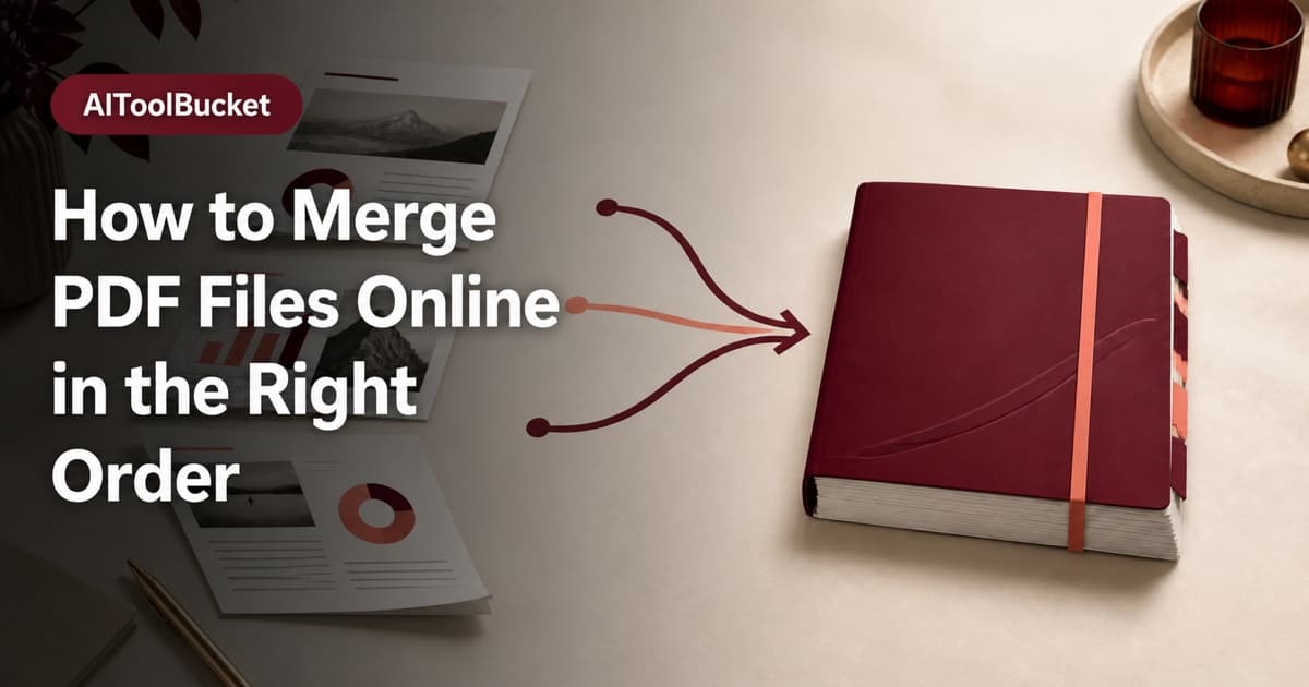How to Merge PDF Files Online in the Right Order — Combine reports, scans, and attachments into one clean PDF without losing page order or quality.