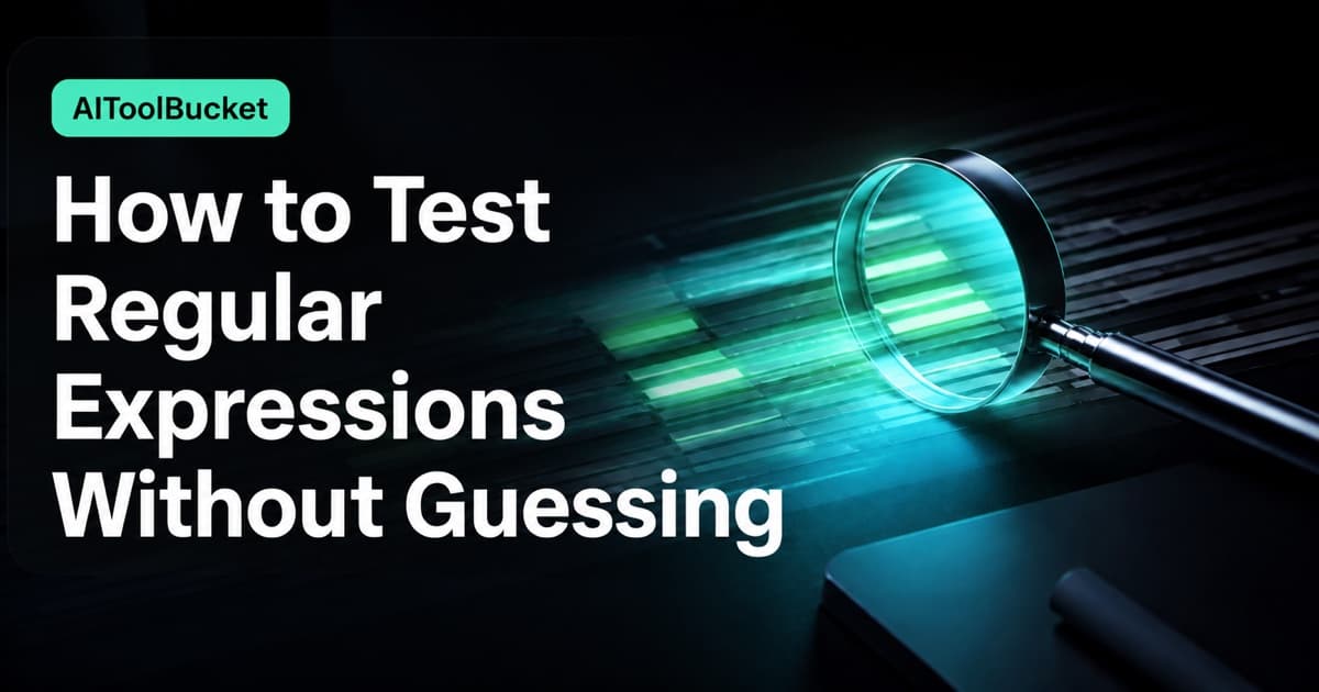 How to Test Regular Expressions Without Guessing — Build regex patterns from real examples, inspect matches, and avoid destructive replacements.